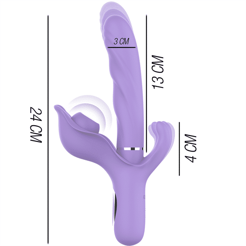 Intenso - Billie Multifunção Vibrador Recarregável Sucção E Pulsação Roxo - Image 4