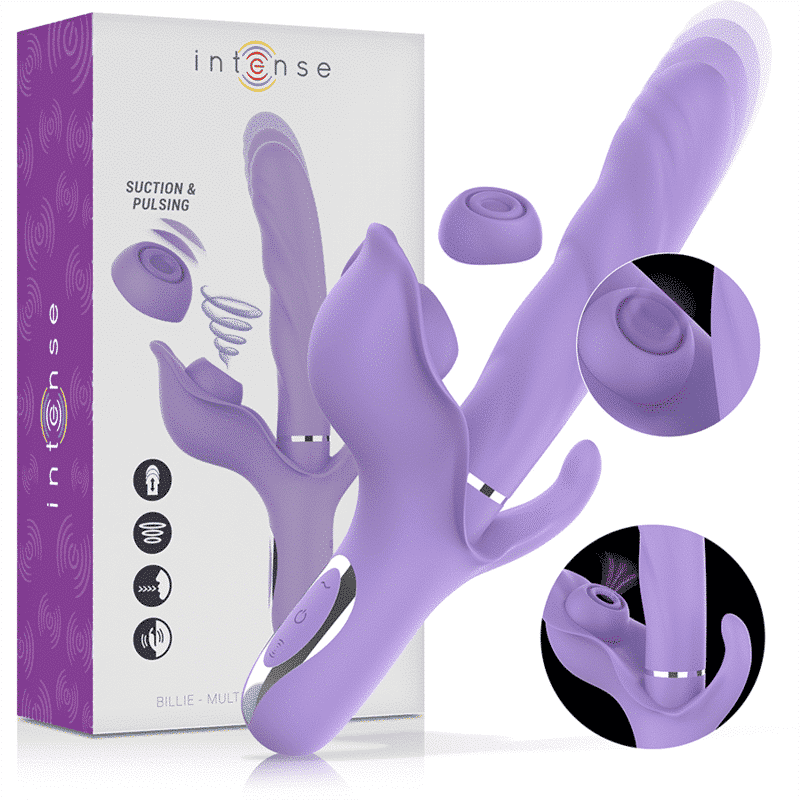 Intenso - Billie Multifunção Vibrador Recarregável Sucção E Pulsação Roxo - Image 2