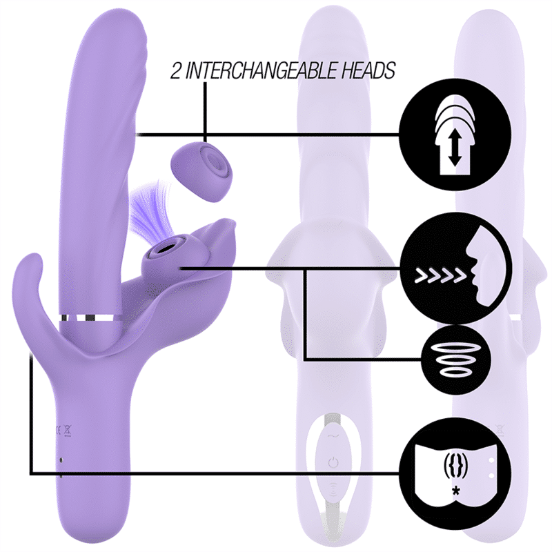 Intenso - Billie Multifunção Vibrador Recarregável Sucção E Pulsação Roxo - Image 3