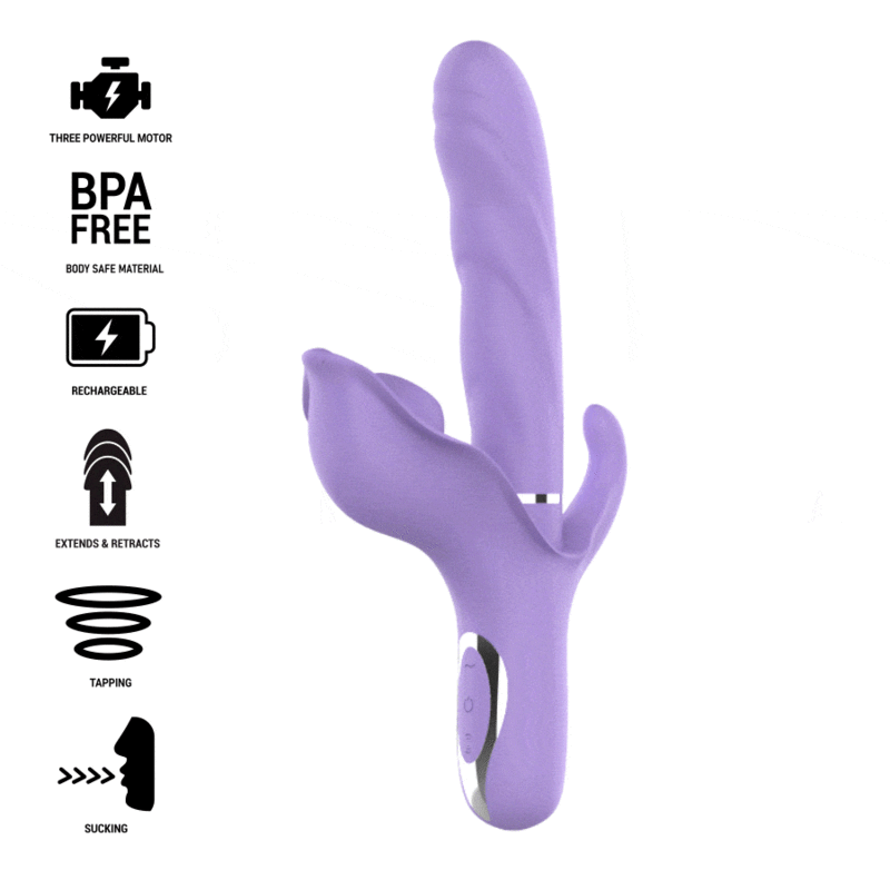 Intenso - Billie Multifunção Vibrador Recarregável Sucção E Pulsação Roxo