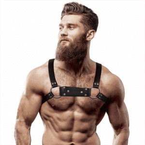 Fetish Submissive Attitude - Arnês De Peito Bulldog De Couro Eco Masculino Tamanho M/L