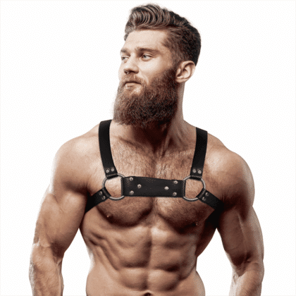 Fetish Submissive Attitude - Arnês De Peito Bulldog De Couro Eco Masculino Tamanho M/L
