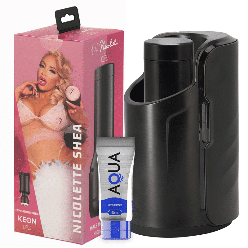 Kiiroo - Keon + Feel Nicolette Shea Stroker + Lubrificante De Qualidade Aqua 50 Ml