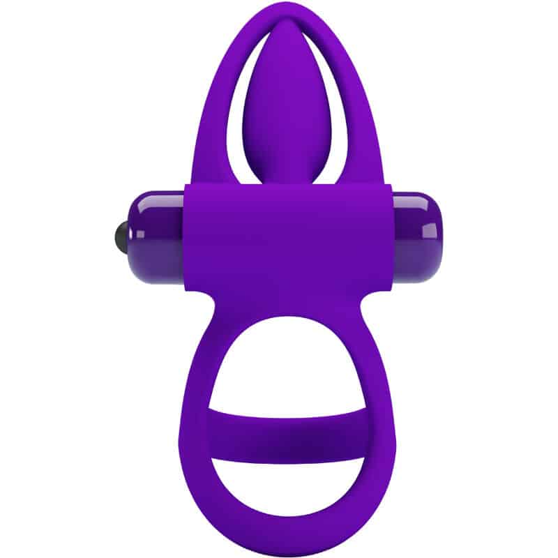 Pretty Love - Anel Vibrador 10 Vibraões Lila Silicone - Image 4