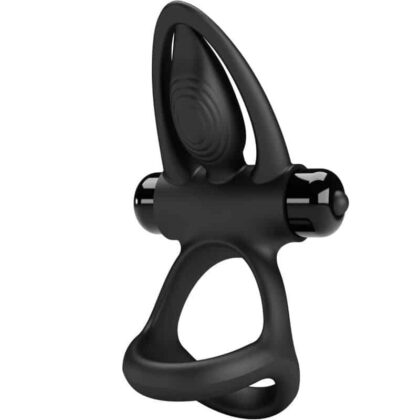 Pretty Love - Anel Vibrante 10 Vibraões Silicone Preto
