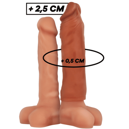 Virilxl - Extensão De Pênis De Silicone Líquido V5 Marrom
