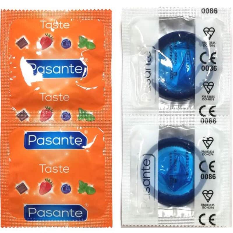 Pasante - Saco De Preservativo Sabor Blueberry 144 Unidades