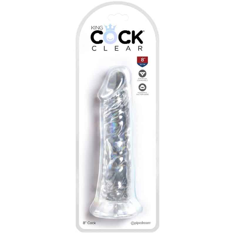 King Cock - Pênis Realista Claro 19.7 Cm Transparente - Image 4