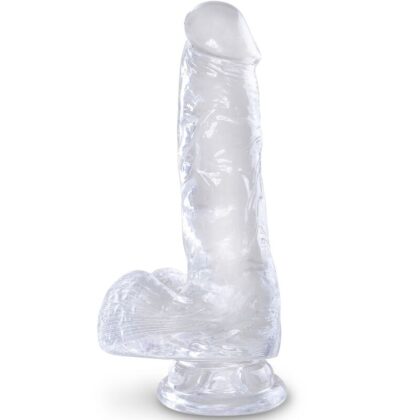 King Cock - Clear Pênis Realístico Com Bolas 13.5 Cm Transparente