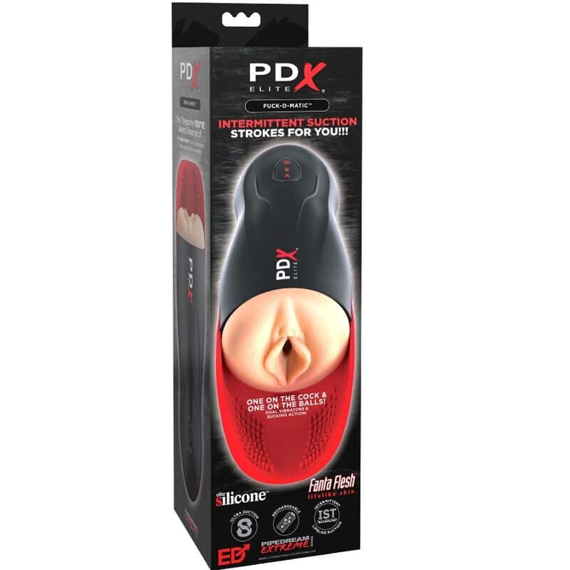 Pdx Elite - Stroker Fuck-O-Matic Vagina Dupla Vibrao Pênis E Testículos - Image 3