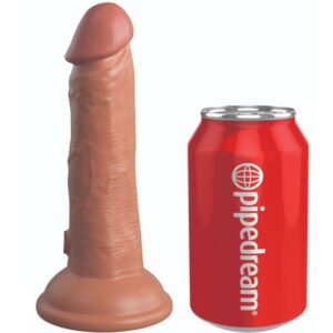 King Cock - Elite Vibrador Realístico E Silicone 15.2 Cm Caramelo