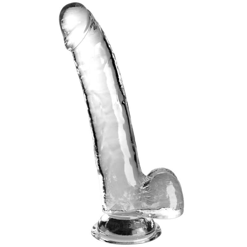 King Cock - Clear Dildo Com Testículos 20.3 Cm Transparente