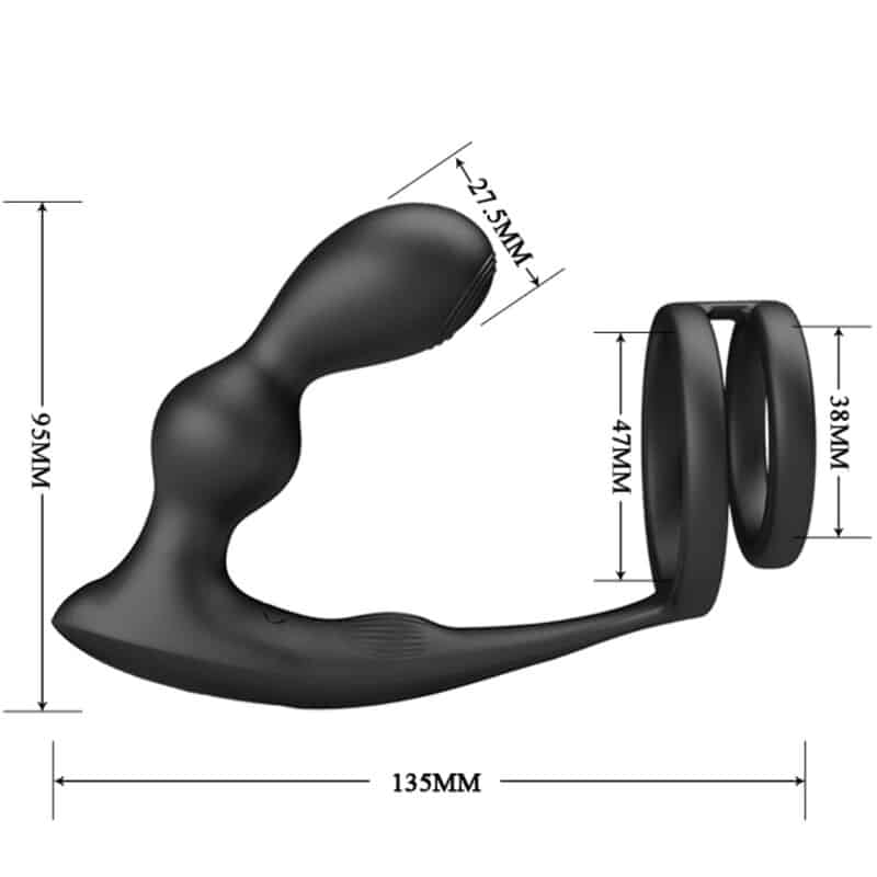 Pretty Love - Anel Para Pênis Marshall Com Plug Anal Vibratório Com Controle Remoto - Image 7
