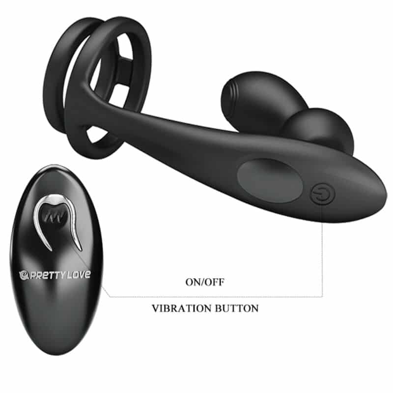 Pretty Love - Anel Para Pênis Marshall Com Plug Anal Vibratório Com Controle Remoto - Image 5