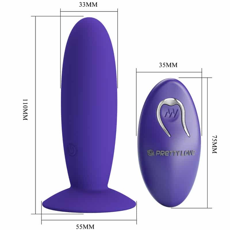 Pretty Love - Juventude Plug Vibrador Anal Controle Remoto Violeta - Image 4