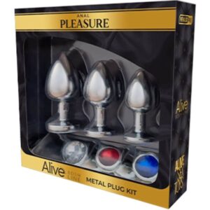 Alive - Kit Prazer Anal 3 Plug Metal