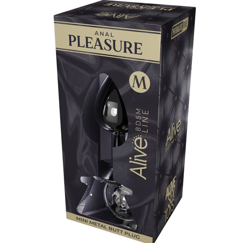 Alive - Mini Plug Prazer Anal Metal Preto Tamanho M - Image 2