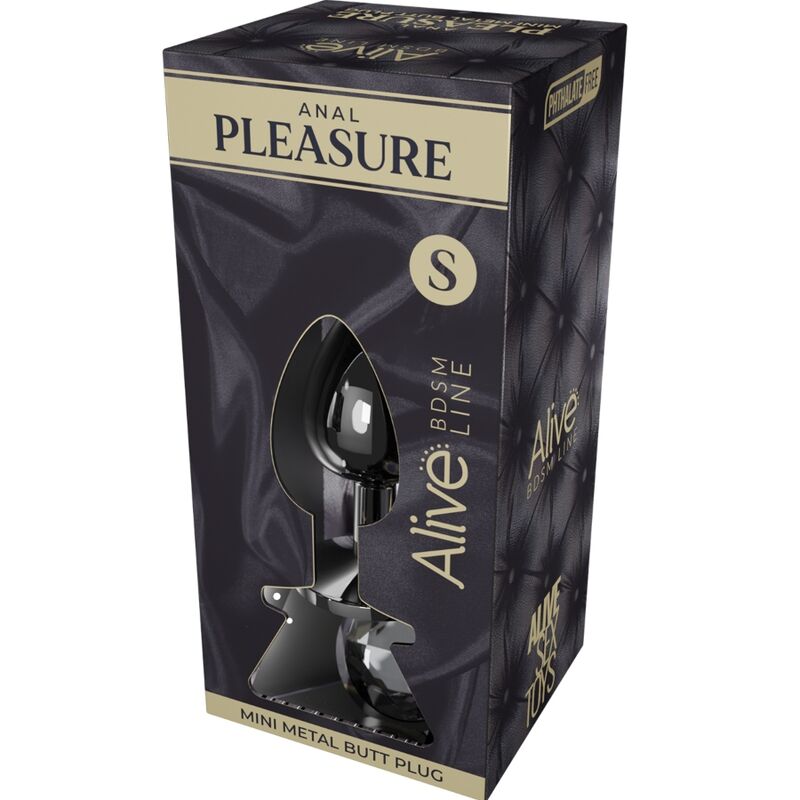 Alive - Mini Plug Prazer Anal Metal Preto Tamanho S - Image 2