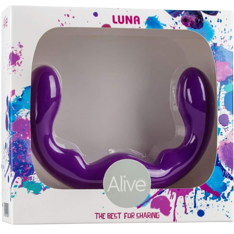 Alive - Luna Dildo Dupla Penetração Violeta Silicone 25 Cm - Image 2