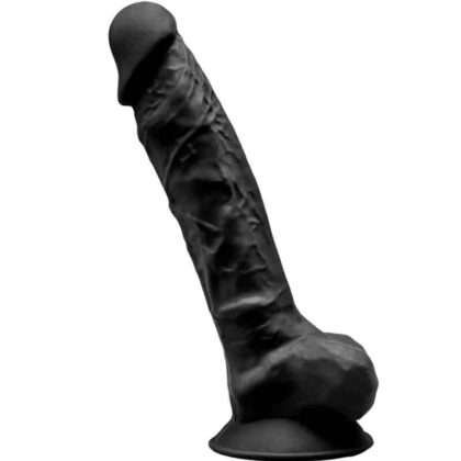 Silexd - Modelo 1 Pênis Realístico Premium Silexpan Silicone Preto 20 Cm