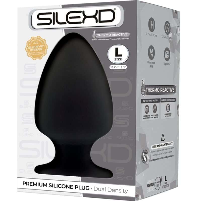 Silexd - Modelo 1 Plug Anal Premium Silexpan Silicone Premium Termoreativo Tamanho L - Image 2