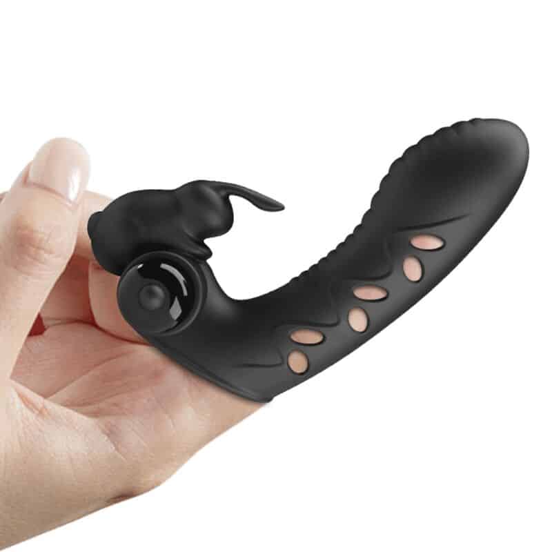 Pretty Love - Capa De Dedo Vibrador De Coelho Preto Vance - Image 6