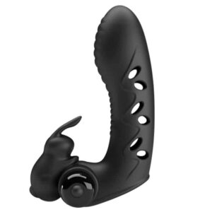 Pretty Love - Capa De Dedo Vibrador De Coelho Preto Vance