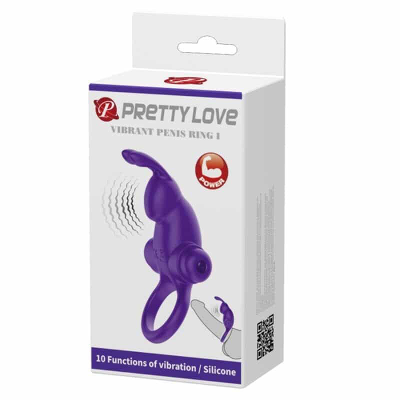 Pretty Love - Anel Vibrador I Coelho Para Pênis Roxo - Image 9