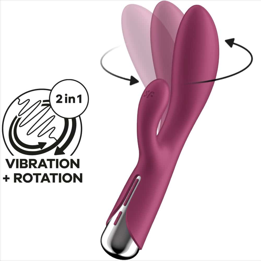 Satisfyer - Vibrador Coelho Spinning Rabbit 1 Vermelho - Image 6