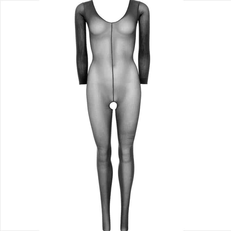 Leg Avenue - Bodystocking Manga Comprida Preto - Image 5