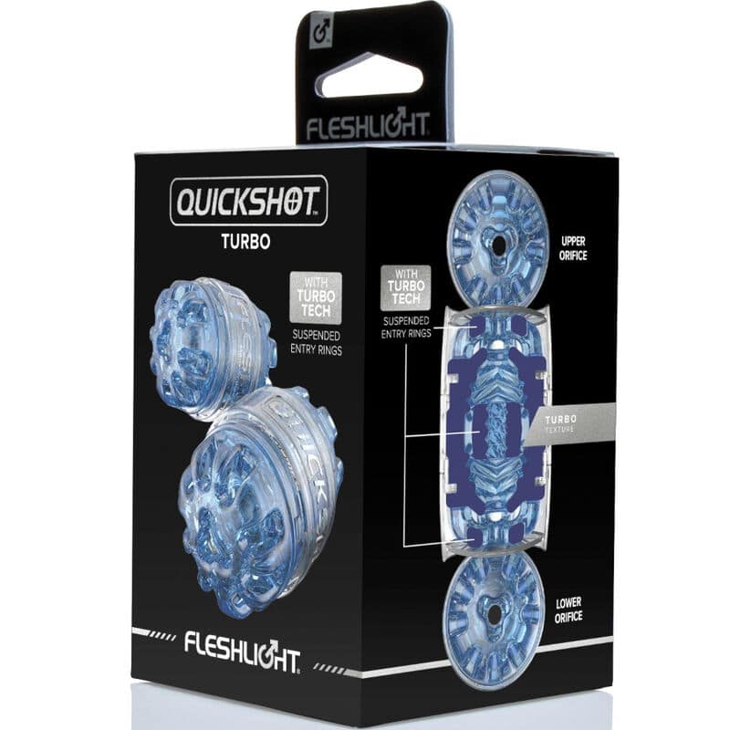 Fleshlight - Masturbador Quickshot Turbo Azul Gelo - Image 7
