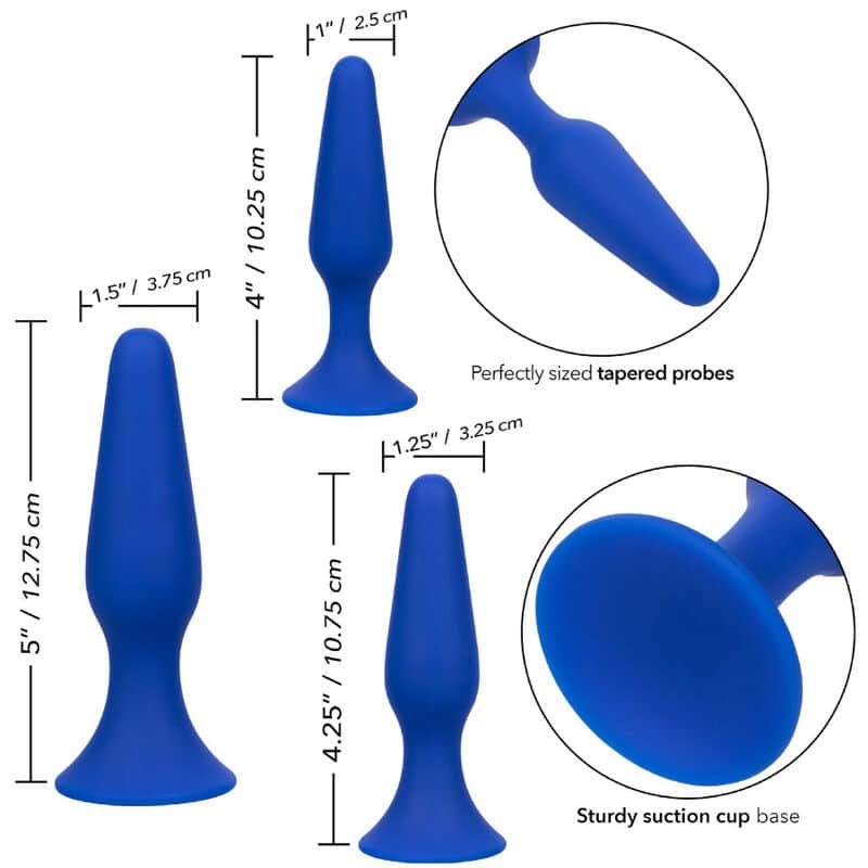 Admiral - Kit 3 Plug Anal Azul - Image 3