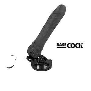Basecock - Vibrador De Controle Remoto Realista Preto 19,5 Cm