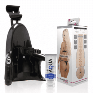 Fleshlight - Elsa Jean Vagina Saborosa + Lançamento Universal + Lubrificante Aqua Quality 50 Ml