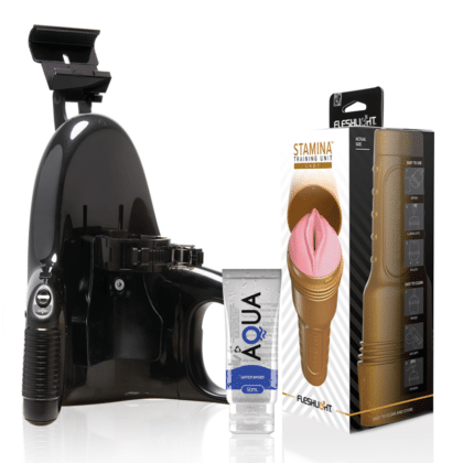 Fleshlight - Unidade De Treinamento Pink Lady Stamina + Lançamento Universal + Lubrificante Aqua Quality 50 Ml