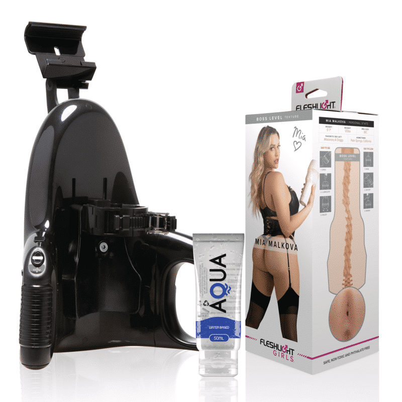 Fleshlight - Mia Malkova Boss Level + Lançamento Universal + Lubrificante Aqua Quality 50 Ml
