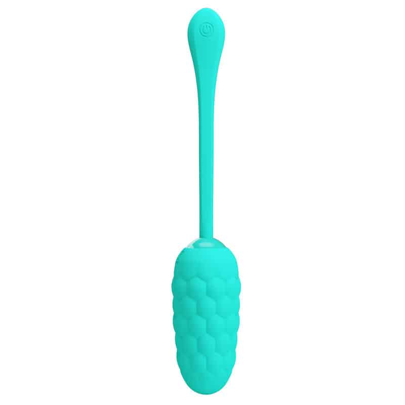 Pretty Love - Ovo Vibrante Com Textura Marinha Recarregvel Aqua Green - Image 5
