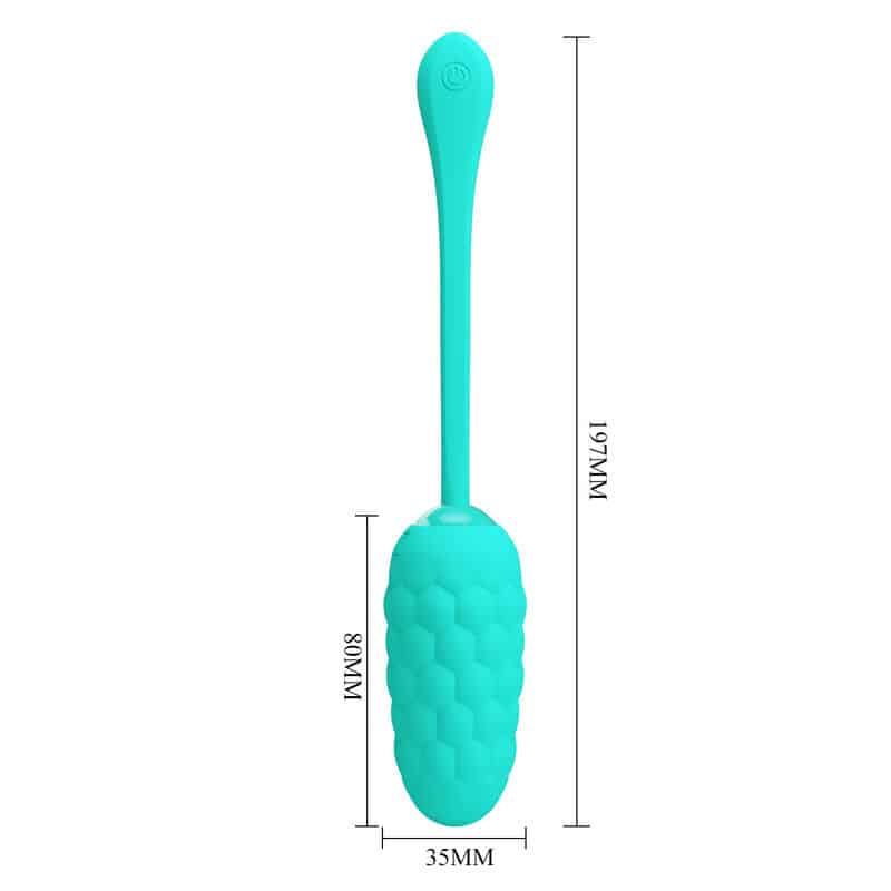 Pretty Love - Ovo Vibrante Com Textura Marinha Recarregvel Aqua Green - Image 6