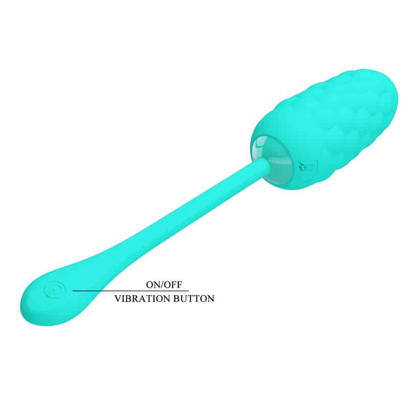 Pretty Love - Ovo Vibrante Com Textura Marinha Recarregvel Aqua Green - Image 7