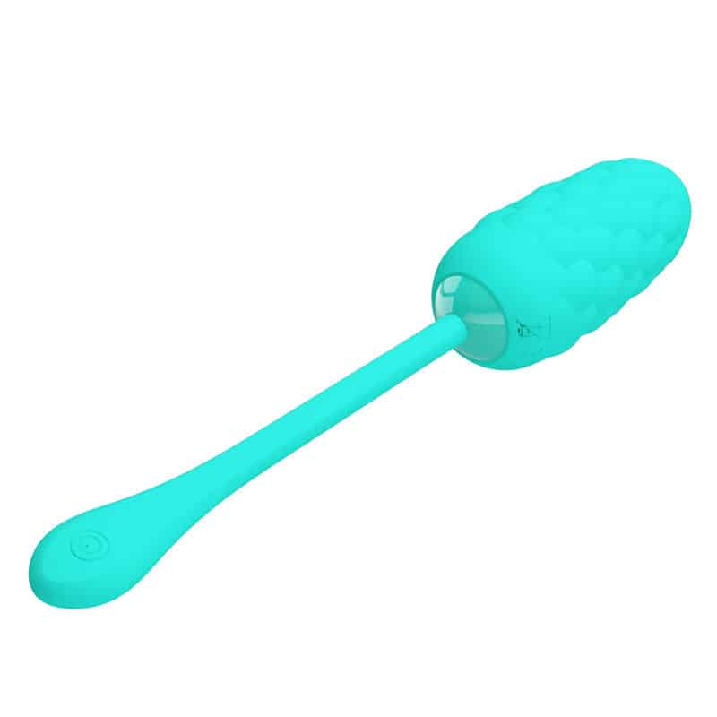 Pretty Love - Ovo Vibrante Com Textura Marinha Recarregvel Aqua Green - Image 2