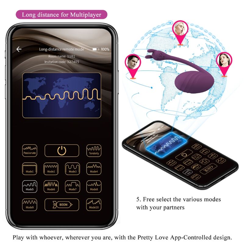 Pretty Love - Catalina Vibrador App Controle Remoto Roxo - Image 18