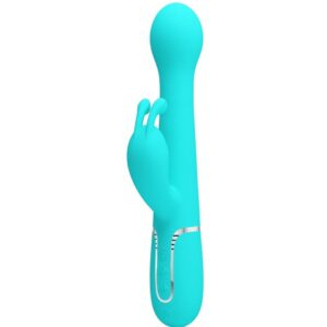 Pretty Love - Vibrador Coelho Dejon 3 Em 1 Multifuno Aqua Verde