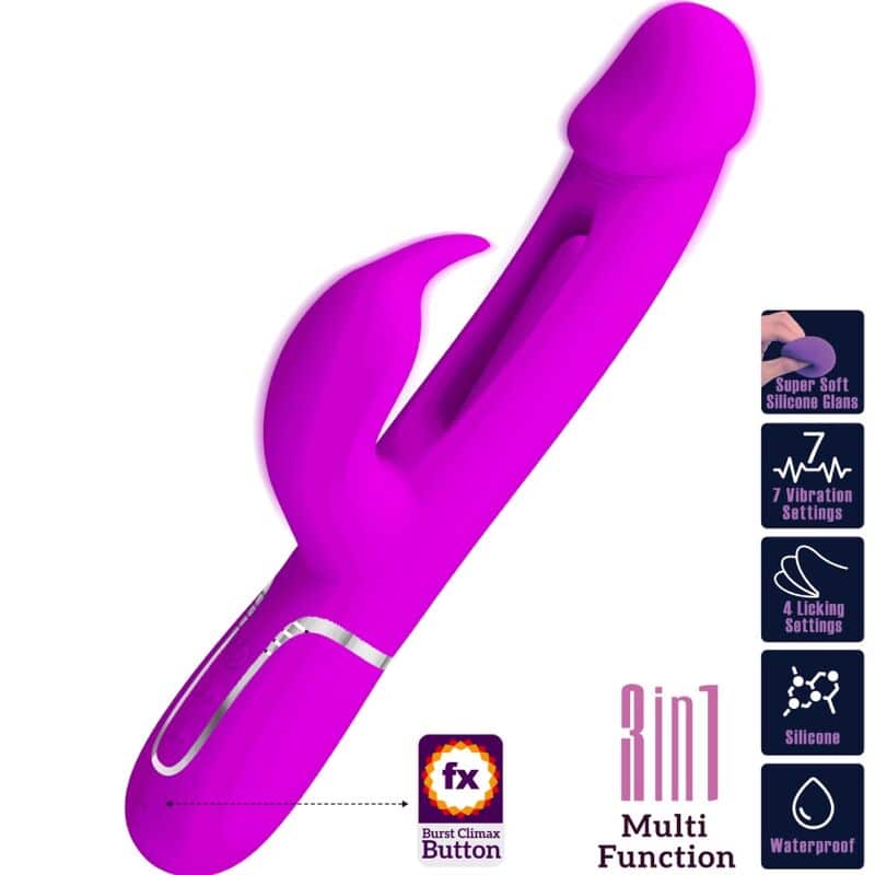 Pretty Love - Vibrador Coelho Dejon 3 Em 1 Multifuno Aqua Verde - Image 10