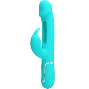 Pretty Love - Vibrador Coelho Dejon 3 Em 1 Multifuno Aqua Verde