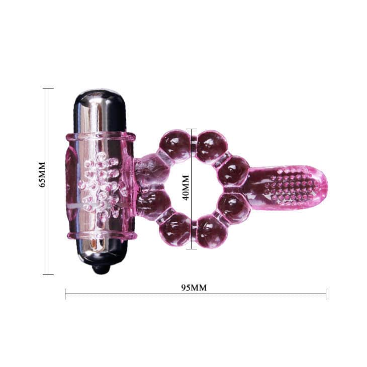 Baile - Anel De Silicone 10 Ritmos De Língua Com Vibrao Rosa - Image 8