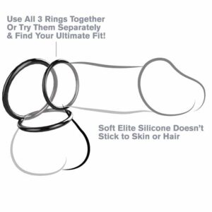 Fantasy C-Ringz - Conjunto De Estamina De 3 Anel De Silicone