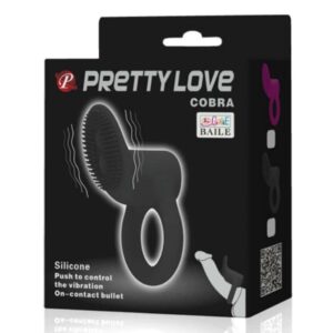 Pretty Love - Anel Vibrador Cobra Preto