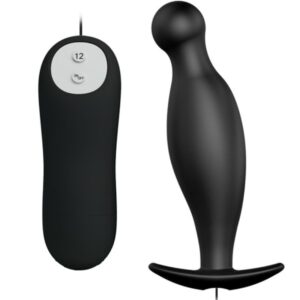 Pretty Love - Plug Anal De Silicone 12 Modos De Vibrao Preto