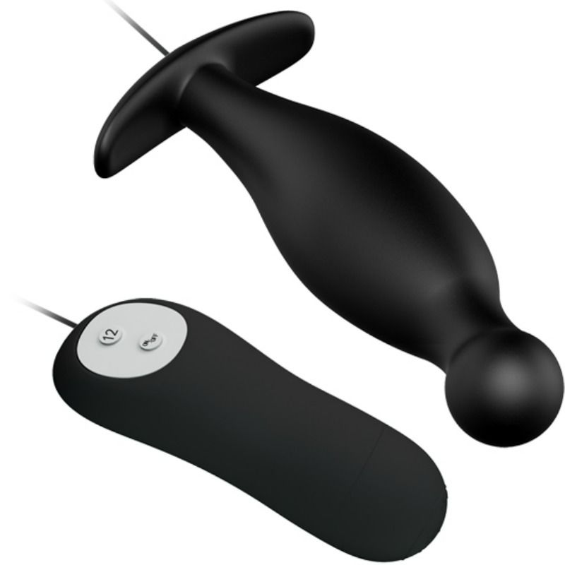 Pretty Love - Plug Anal De Silicone 12 Modos De Vibrao Preto - Image 3