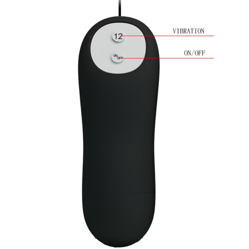 Pretty Love - Plug Anal De Silicone 12 Modos De Vibrao Preto - Image 5